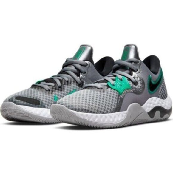 Nike Renew Elevate 2🔥New Basketball Grey Shoes Grey/Green FULL BOX CW3406-005 - Picture 1 of 11